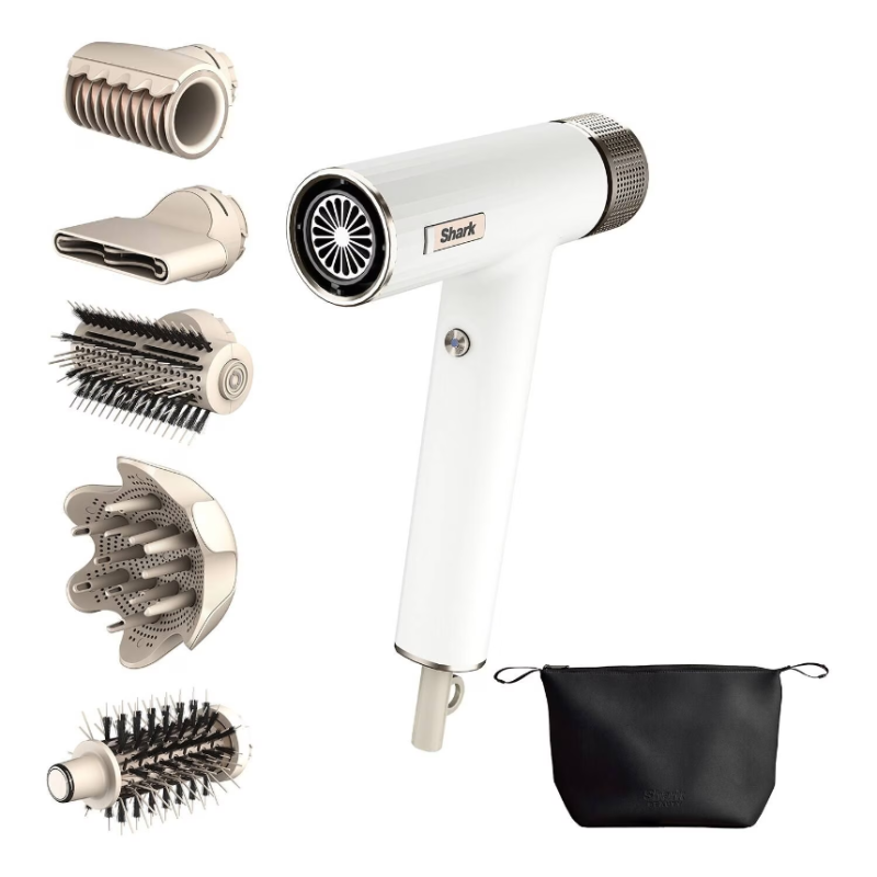 SHARK SpeedStyle RapidGloss Finisher & High-Velocity Hair Dryer with Storage Bag Set