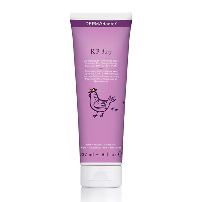 DERMAdoctor KP Duty Dermatologist Formulated Body Scrub for Dry, Rough, Bumpy Skin with 10% AHAs + PHAs 236ml